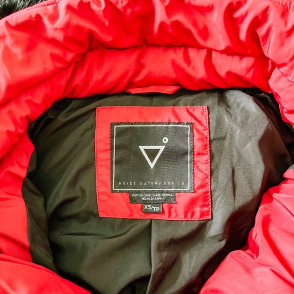 Women's Vegan Leather Parka with Removable Hood and Belt | Noize Outerwear - Picture 3 of 3